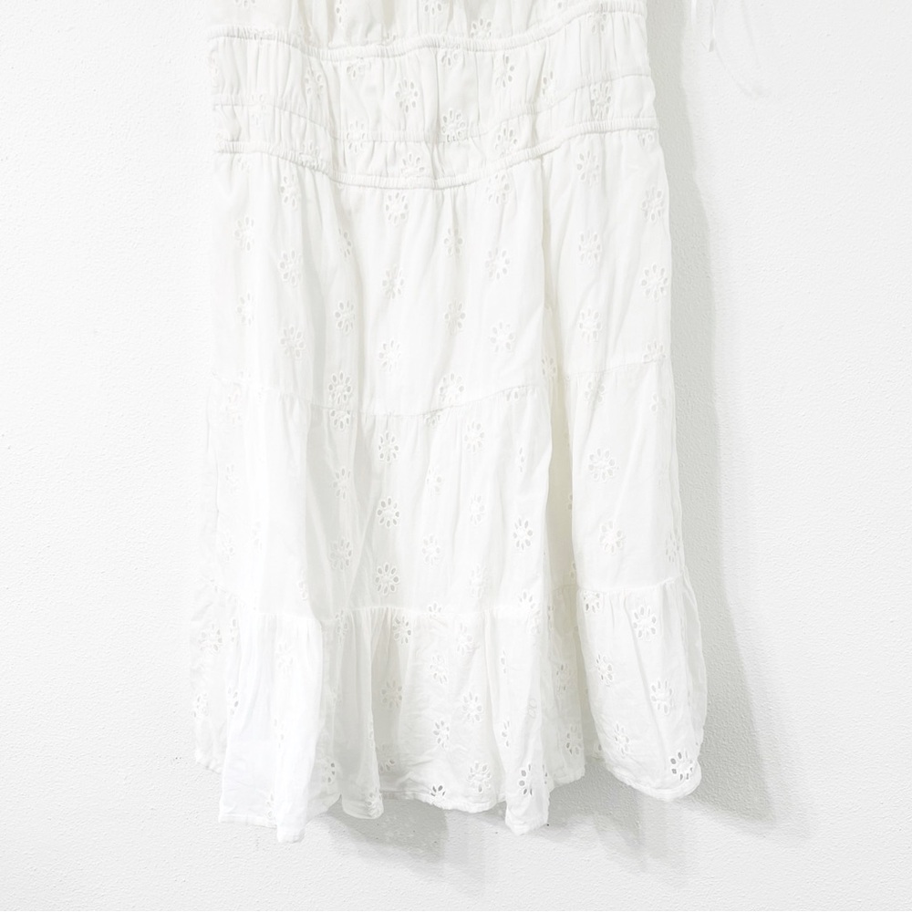 Hollister White Eyelet Puff Sleeve Mini Dress Medium - Picture 5 of 6
